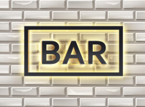 illuminated bar signboard